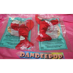 2 Of Ty Teenie Beanie Babies McDonald's Happy Meal Toys Pinchers Lobster 05 1998